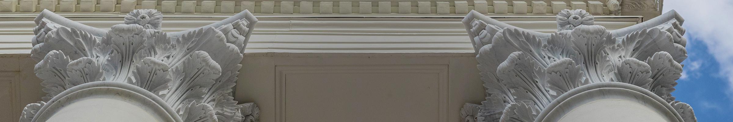 A banner portrait of pillar architecture design.