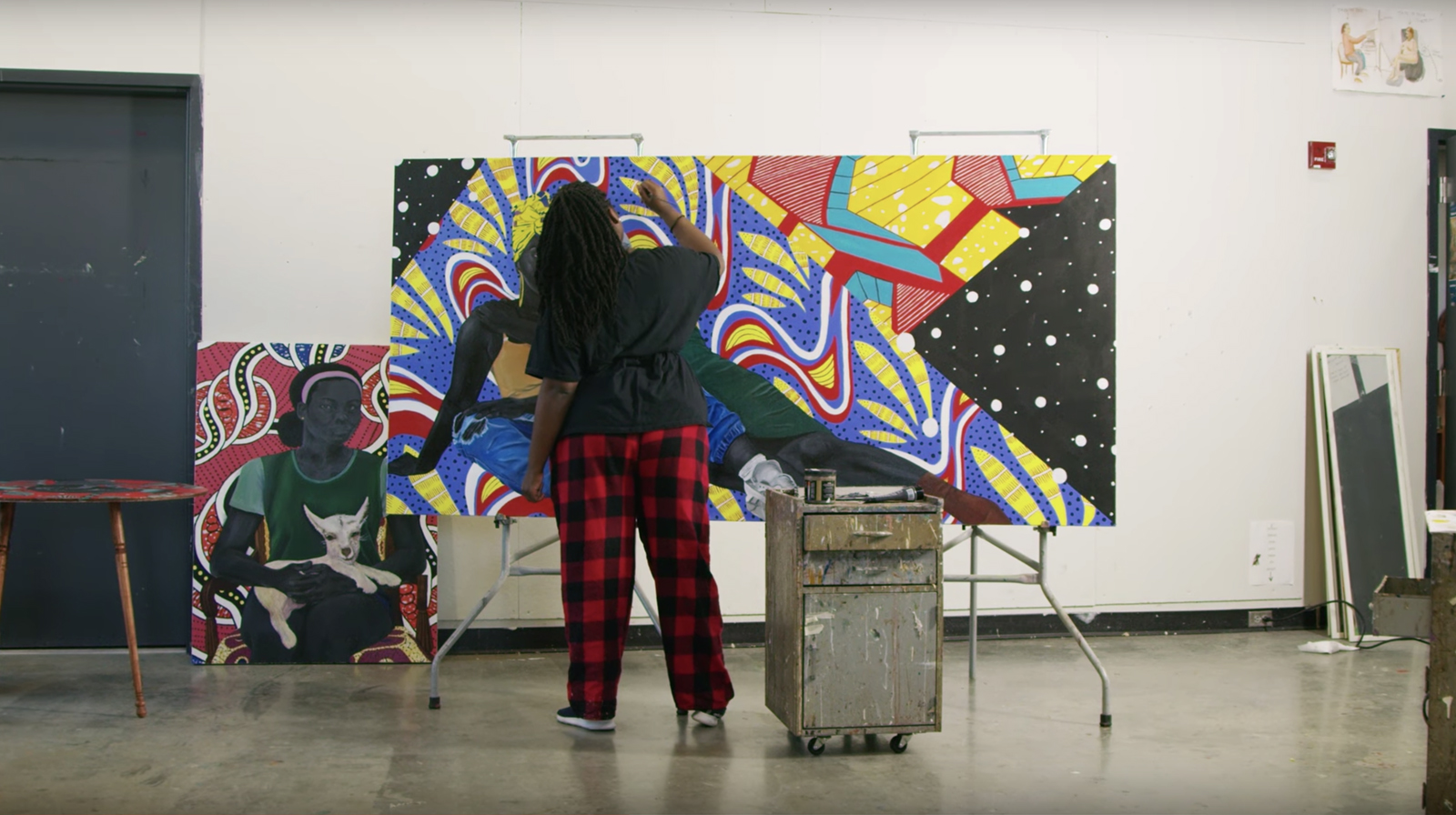 Portrait of a UVA engineering student testing a car safety feature.