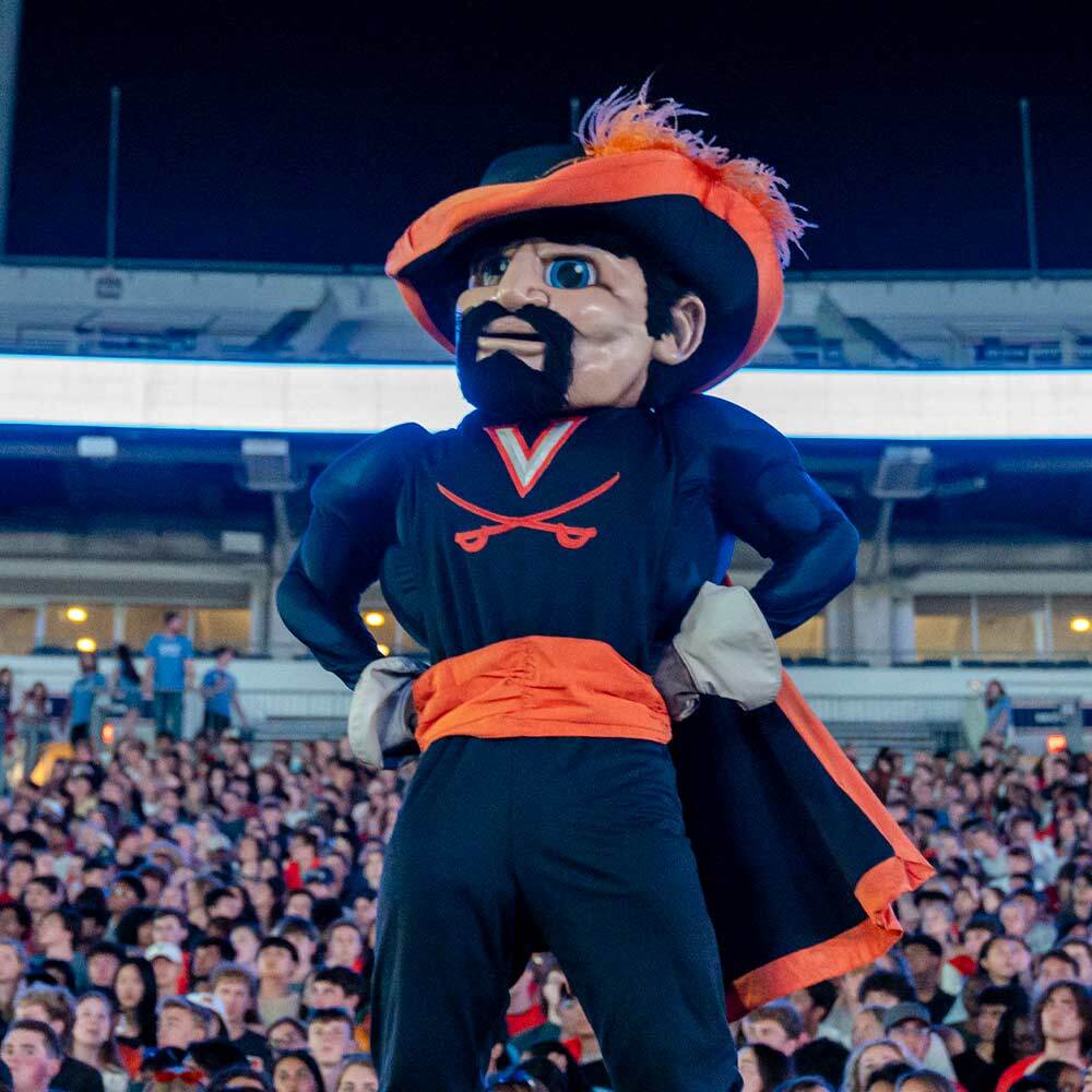 Cavman at a UVA Football Game