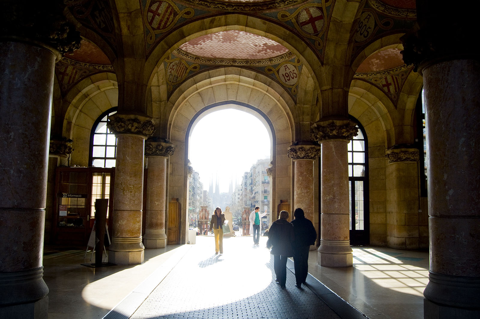 Portrait of the interior architectural design of an old cathedral.